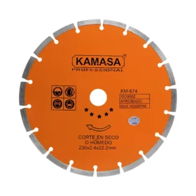 DISCO DIAMANTADO NARANJA SEGMENTADO 9" KM-674